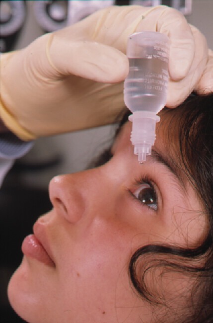 Eye drops used to relieve dry eye that can cause blurred vision